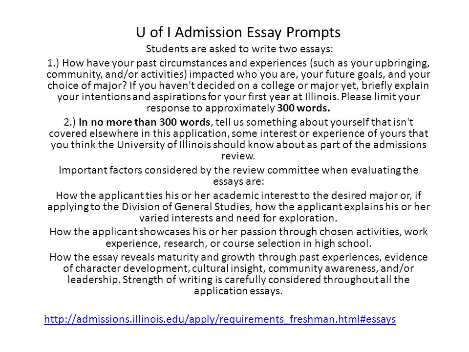 good college admission essay prompts